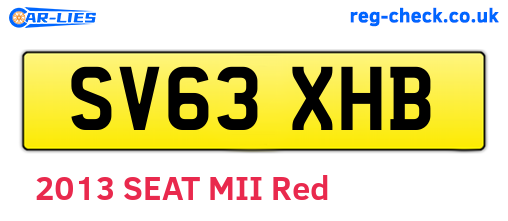 SV63XHB are the vehicle registration plates.