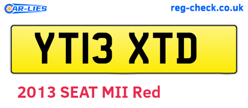 YT13XTD are the vehicle registration plates.