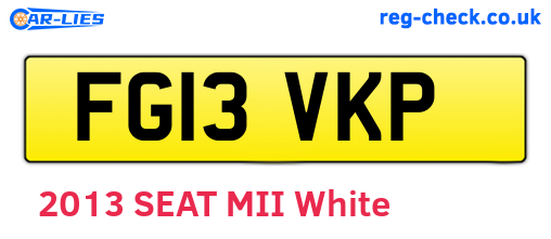FG13VKP are the vehicle registration plates.