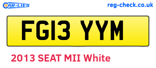 FG13YYM are the vehicle registration plates.
