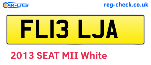 FL13LJA are the vehicle registration plates.