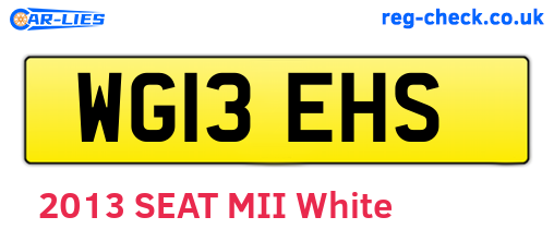 WG13EHS are the vehicle registration plates.