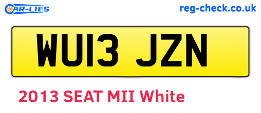 WU13JZN are the vehicle registration plates.
