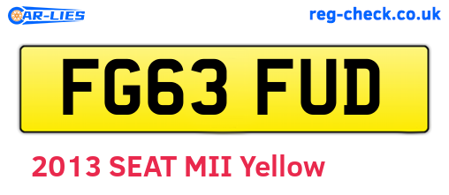 FG63FUD are the vehicle registration plates.