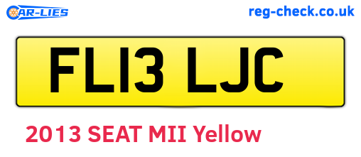 FL13LJC are the vehicle registration plates.
