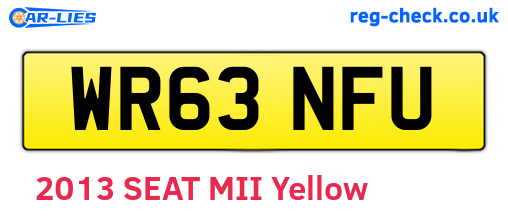 WR63NFU are the vehicle registration plates.