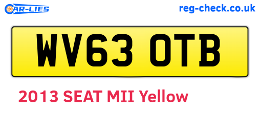 WV63OTB are the vehicle registration plates.