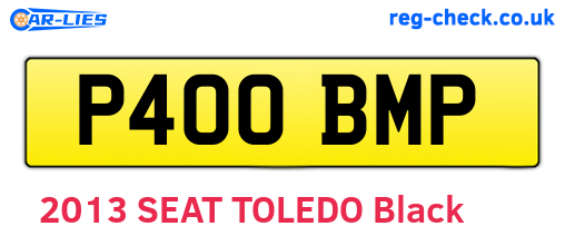 P400BMP are the vehicle registration plates.