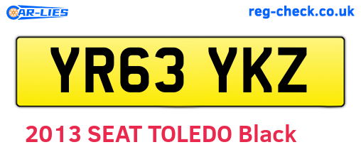 YR63YKZ are the vehicle registration plates.