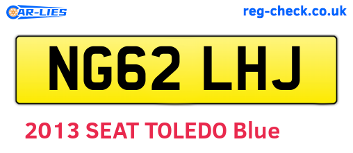 NG62LHJ are the vehicle registration plates.