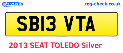 SB13VTA are the vehicle registration plates.