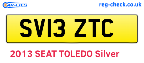 SV13ZTC are the vehicle registration plates.