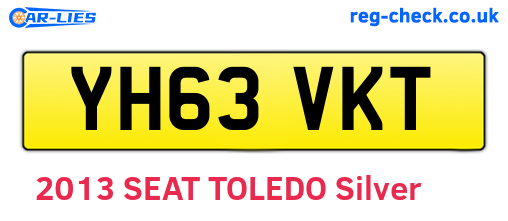 YH63VKT are the vehicle registration plates.