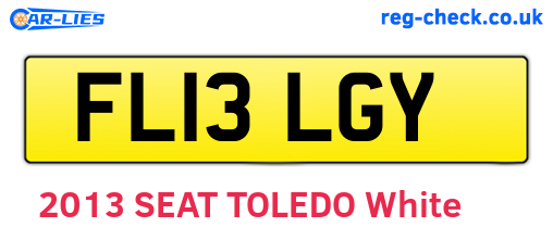 FL13LGY are the vehicle registration plates.