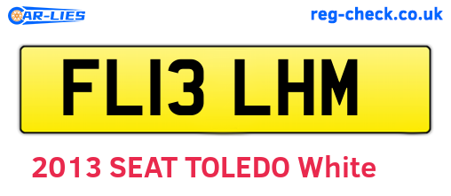 FL13LHM are the vehicle registration plates.