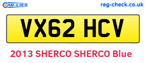 VX62HCV are the vehicle registration plates.