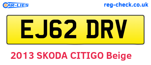 EJ62DRV are the vehicle registration plates.