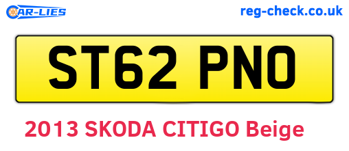 ST62PNO are the vehicle registration plates.