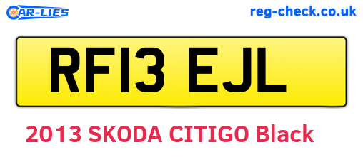 RF13EJL are the vehicle registration plates.