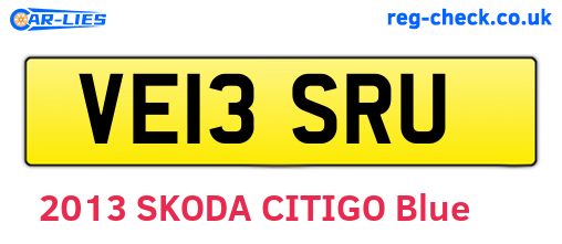 VE13SRU are the vehicle registration plates.