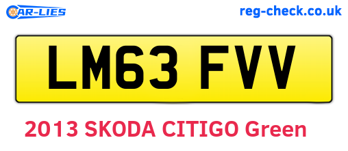 LM63FVV are the vehicle registration plates.