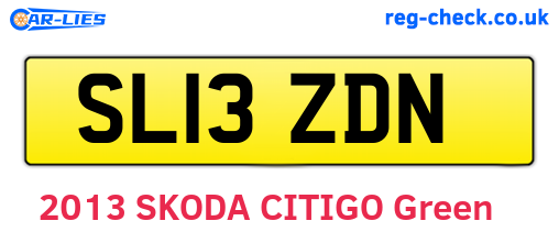 SL13ZDN are the vehicle registration plates.