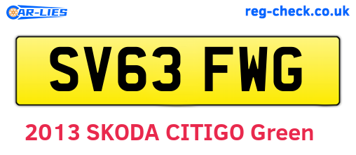 SV63FWG are the vehicle registration plates.