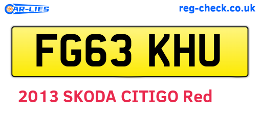 FG63KHU are the vehicle registration plates.