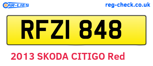 RFZ1848 are the vehicle registration plates.