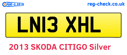 LN13XHL are the vehicle registration plates.