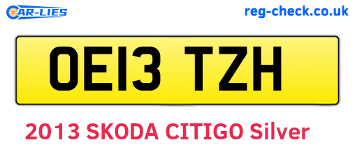 OE13TZH are the vehicle registration plates.