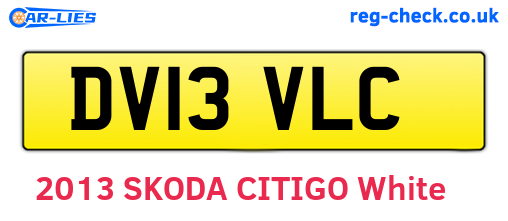 DV13VLC are the vehicle registration plates.