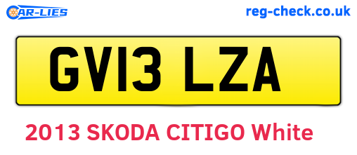 GV13LZA are the vehicle registration plates.
