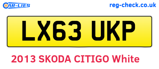 LX63UKP are the vehicle registration plates.