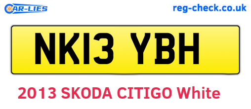 NK13YBH are the vehicle registration plates.