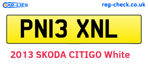 PN13XNL are the vehicle registration plates.
