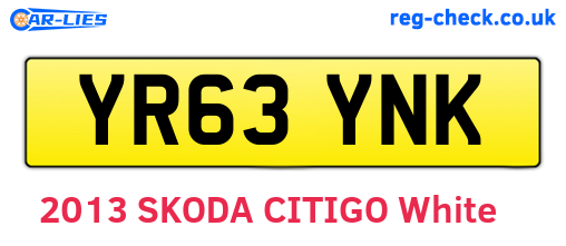 YR63YNK are the vehicle registration plates.