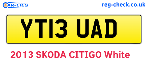 YT13UAD are the vehicle registration plates.