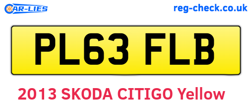 PL63FLB are the vehicle registration plates.