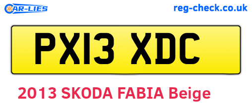 PX13XDC are the vehicle registration plates.