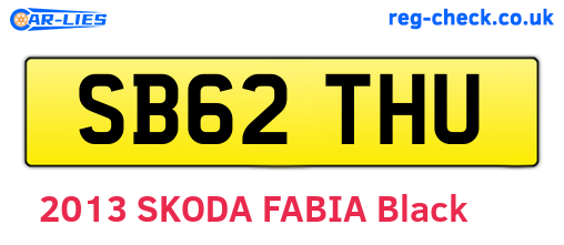 SB62THU are the vehicle registration plates.