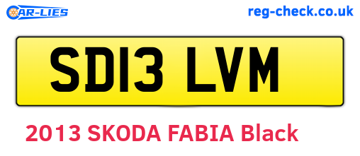 SD13LVM are the vehicle registration plates.
