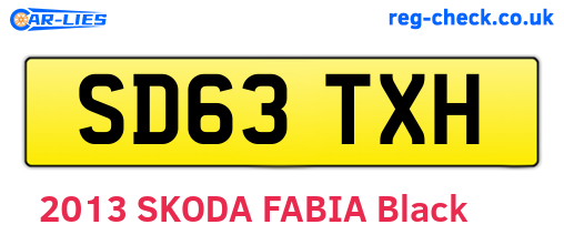 SD63TXH are the vehicle registration plates.
