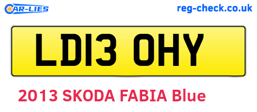 LD13OHY are the vehicle registration plates.