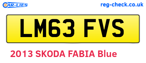 LM63FVS are the vehicle registration plates.