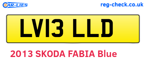 LV13LLD are the vehicle registration plates.