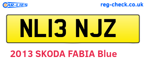 NL13NJZ are the vehicle registration plates.