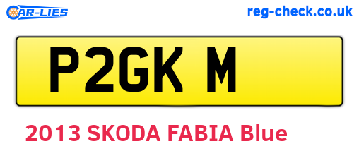 P2GKM are the vehicle registration plates.