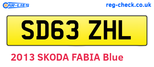 SD63ZHL are the vehicle registration plates.