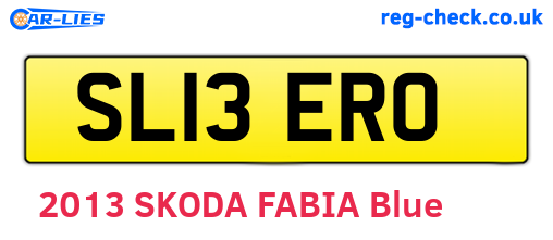 SL13ERO are the vehicle registration plates.